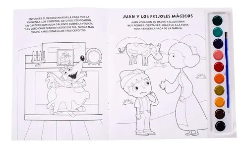 Cuentos Clásicos Libro Con Acuarelas + Pincel / Lexus