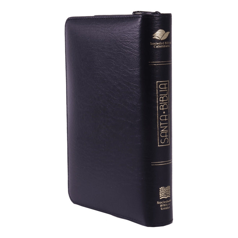 Santa Biblia Rvr 1960 Estuche Negro Canto Rojo Qr / Sbu