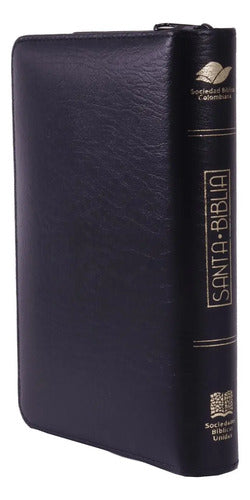 Santa Biblia Rvr 1960 Estuche Negro Canto Rojo Qr / Sbu
