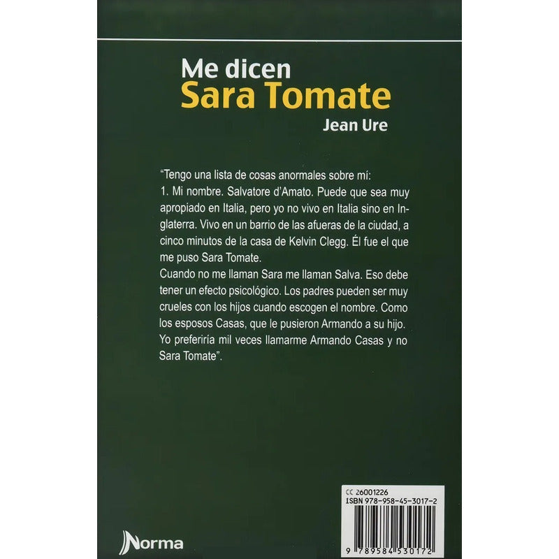 Me Dicen Sara Tomate / Jean Ure