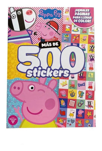 Peppa Para Colorear Pig Con Más 500 Stickers / Vértice