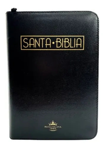 Santa Biblia Rvr 1960 Estuche Negro Canto Dorado Qr / Sbu