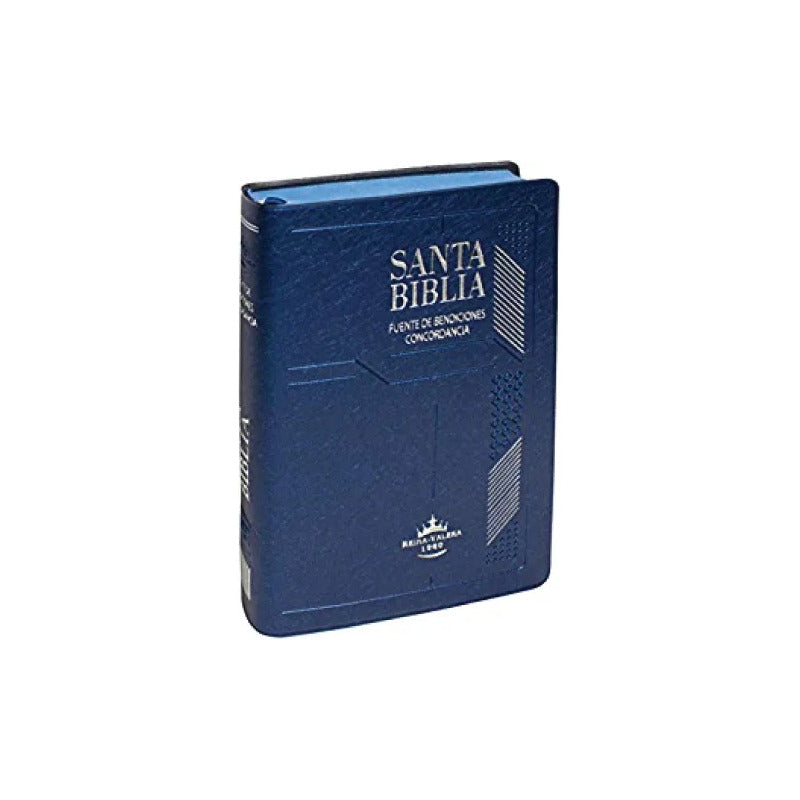 Biblia Rvr 1960 Fuente De Bendicion Tapa Azul Con Indice