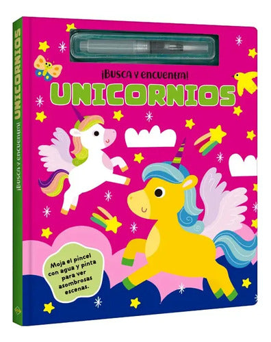 Busca Y Encuentra Unicornios Pintando Con Agua + Pincel