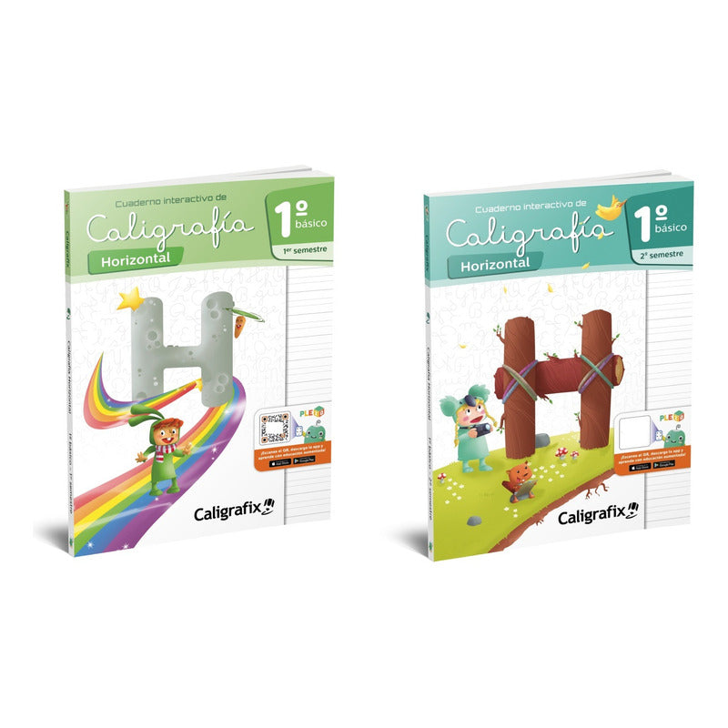 Pack Caligrafia Horizontal 1 Basico 1er Y 2do Sem Caligrafix