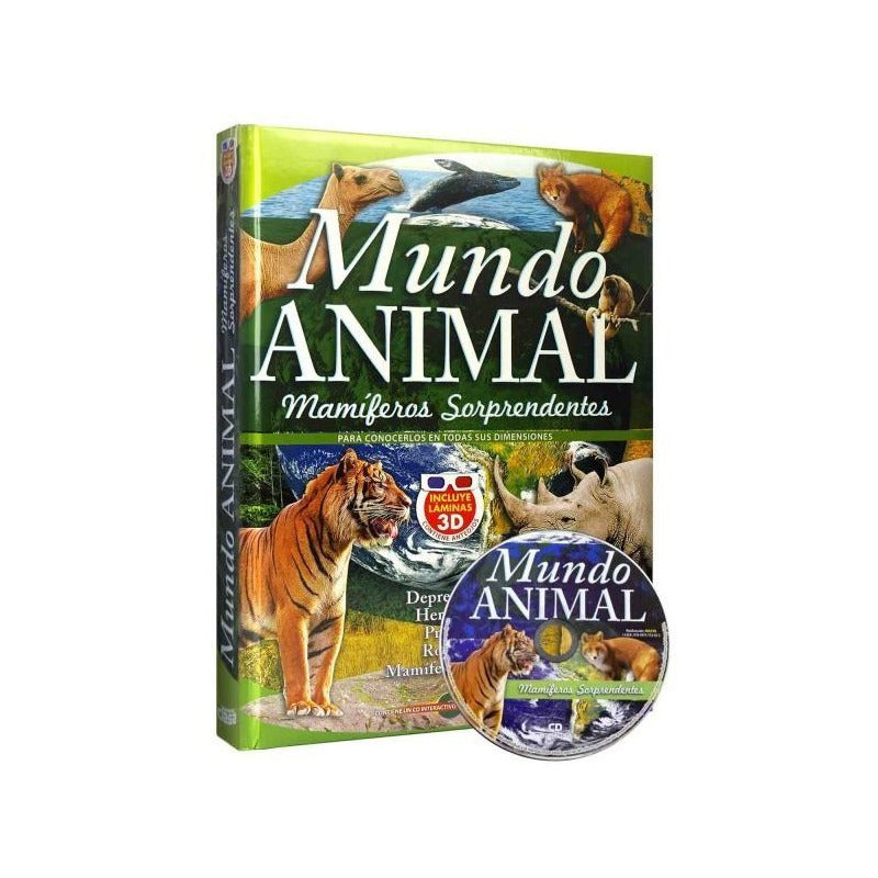 Mundo Animal Mamíferos Sorprendentes + Cd Y Laminas 3d