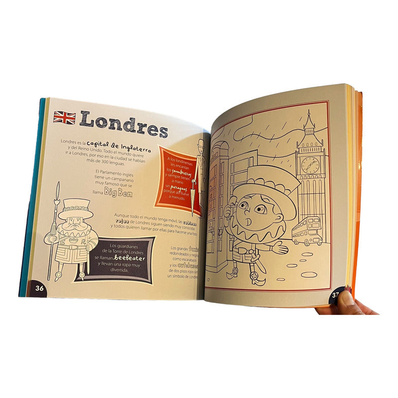 Colorea El Mundo Atlas Infantil Ilustrado Para Colorear