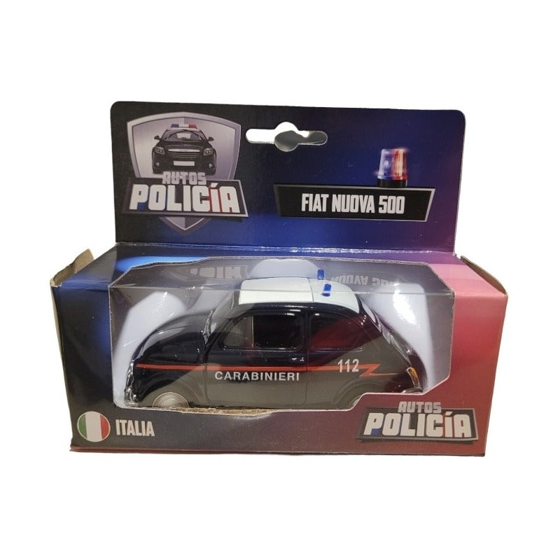 Auto De Colección Policía Fiat 500 Italia Carabinieri 1:36 Negro Carabinieri
