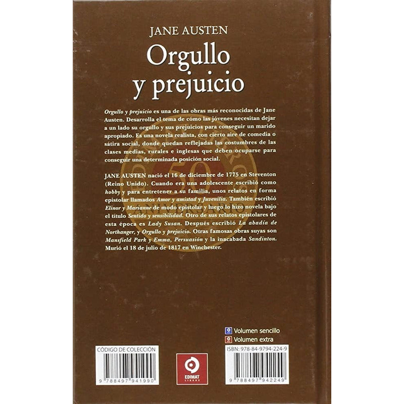 Orgullo Y Prejuicio (tapa Dura) / Jane Austen
