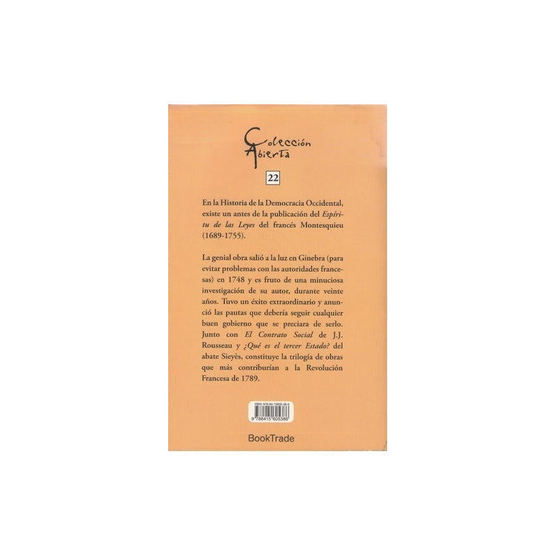 El Espíritu De Las Leyes / Montesquieu