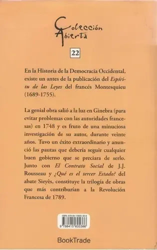 El Espíritu De Las Leyes / Montesquieu