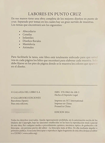 Labores En Punto Cruz (tapa Dura) / Lexus
