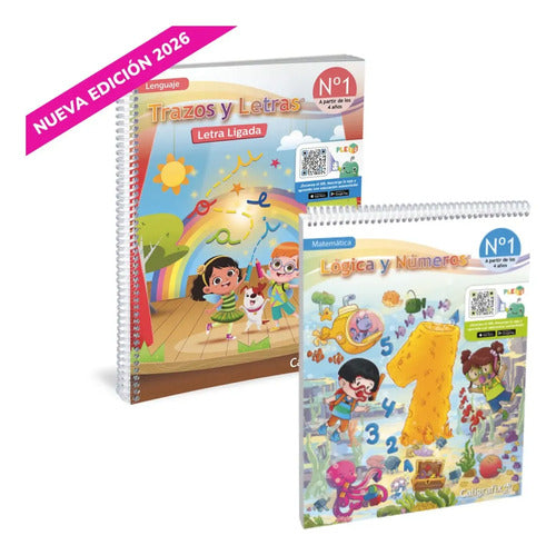Pack Trazos Y Letras 1 Y Logica Y Numeros 1 / Caligrafix