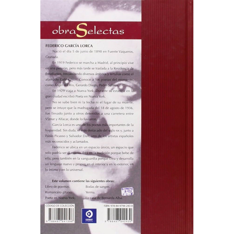 Obras Selectas Federico Garcia Lorca (tapa Dura) / Edimat