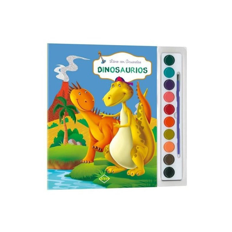 Dinosaurios Libro Con Acuarelas + Pincel / Lexus
