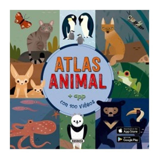 Atlas De Animales + App Con 100 Videos (tapa Dura)