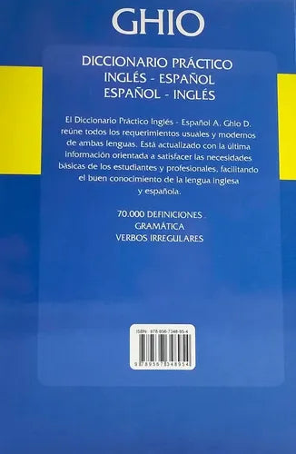 Diccionario Ghio Practico Ingles Español / Español Ingles