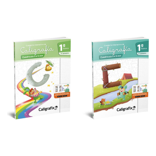 Pack Caligrafia Cuadricula 1 Basico 1er Y 2do Sem Caligrafix