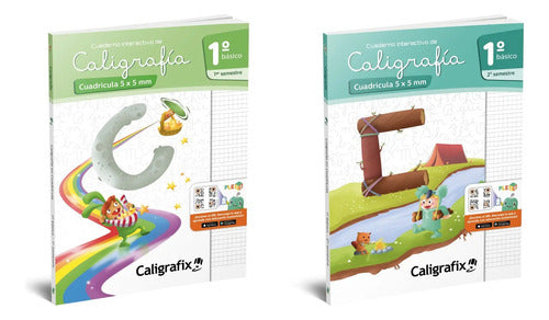 Pack Caligrafia Cuadricula 1 Basico 1er Y 2do Sem Caligrafix