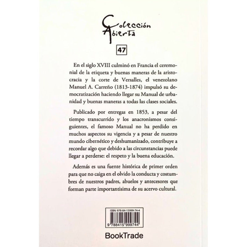 Manual De Urbanidad Y Buenas Maneras / Manuel Carreño