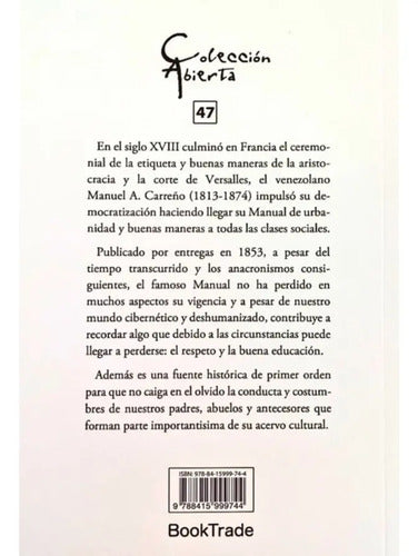 Manual De Urbanidad Y Buenas Maneras / Manuel Carreño