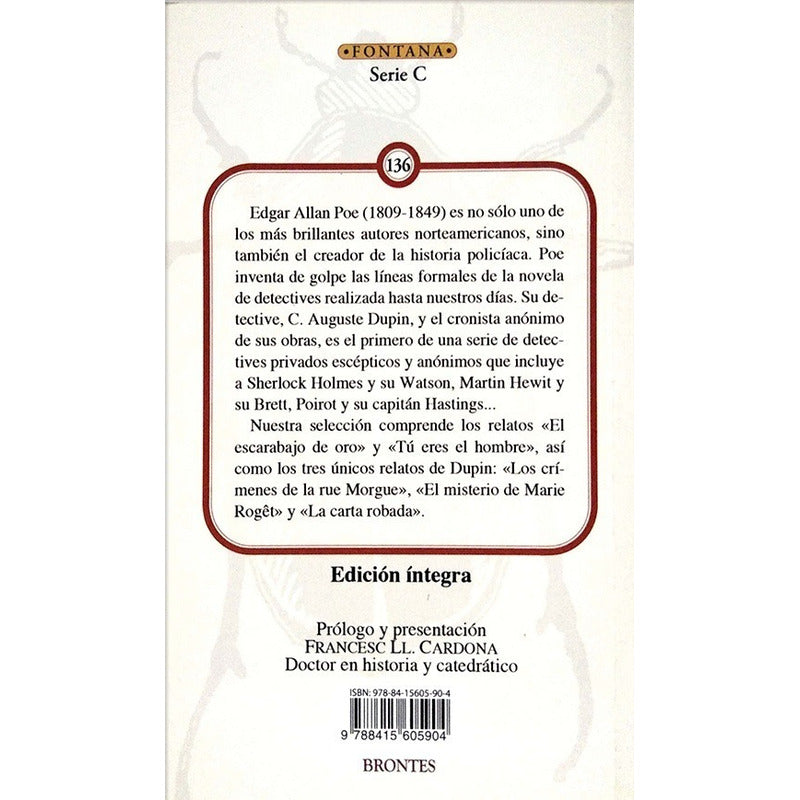 El Escarabajo De Oro Seleccion Cuentos Y Relatos / Allan Poe