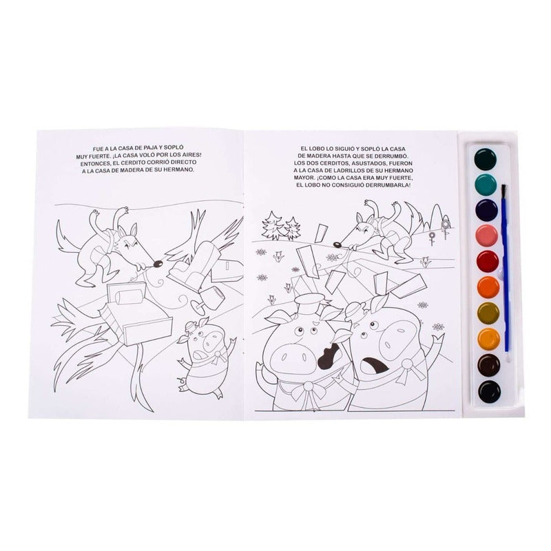 Cuentos Clásicos Libro Con Acuarelas + Pincel / Lexus