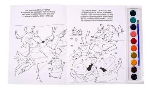 Cuentos Clásicos Libro Con Acuarelas + Pincel / Lexus