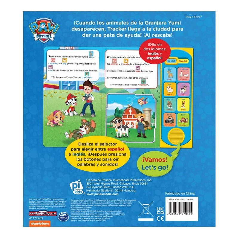 Paw Patrol Al Rescate! Bilingue Con Sonidos / Nickelodeon