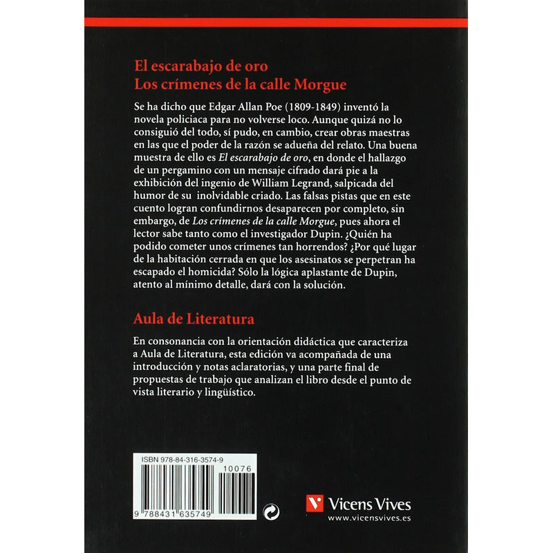 El Escarabajo De Oro & Crimenes De La Calle Morgue / E.a Poe