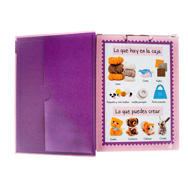 Pompón Mascotas Libro + Lanas, Fieltro, Moldes / Lexus