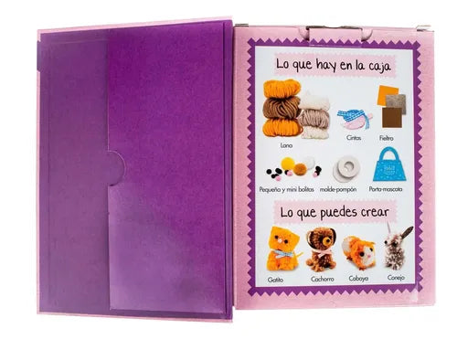 Pompón Mascotas Libro + Lanas, Fieltro, Moldes / Lexus