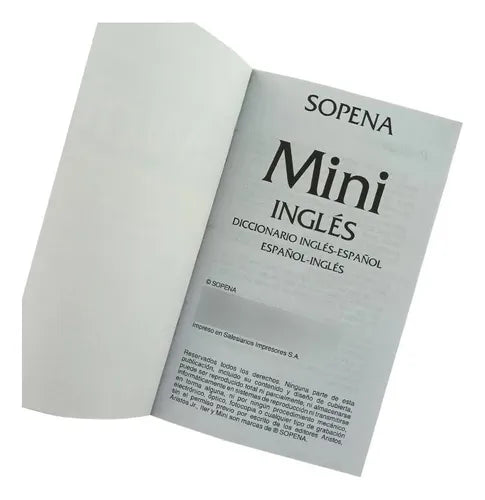 Diccionario Mini Ingles Español / Sopena