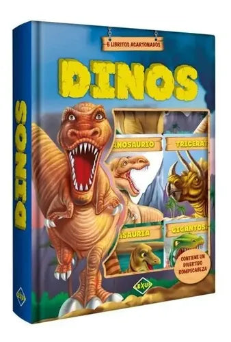 Dinos 6 Libritos Acartonados Cofre Imantado / Lexus
