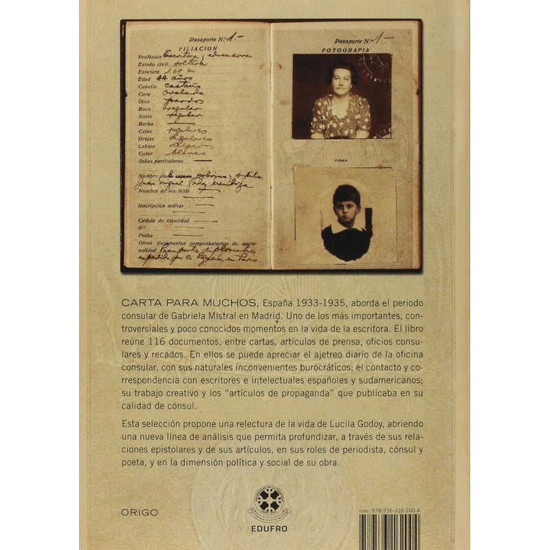 Carta Para Muchos, Gabriela Mistral / Gabriela Mistral