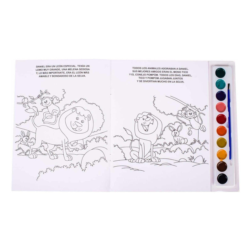 Animales Divertidos Libro Con Acuarelas + Pince / Lexus