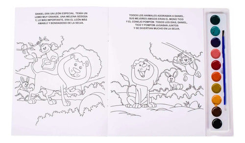 Animales Divertidos Libro Con Acuarelas + Pince / Lexus