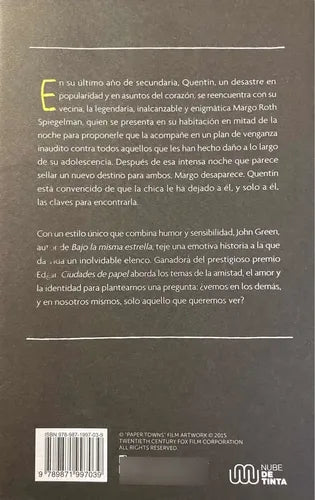 Ciudades De Papel (portada Pelicula) / John Green