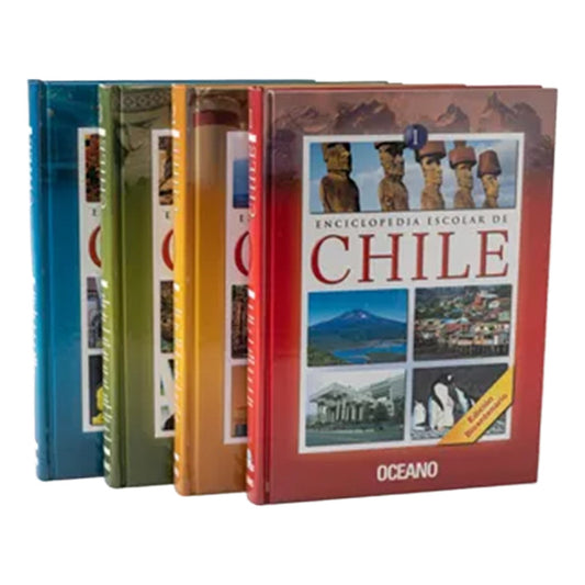 Enciclopedia Escolar De Chile (4 Tomos Tapa Dura) / Oceano
