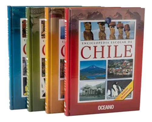 Enciclopedia Escolar De Chile (4 Tomos Tapa Dura) / Oceano