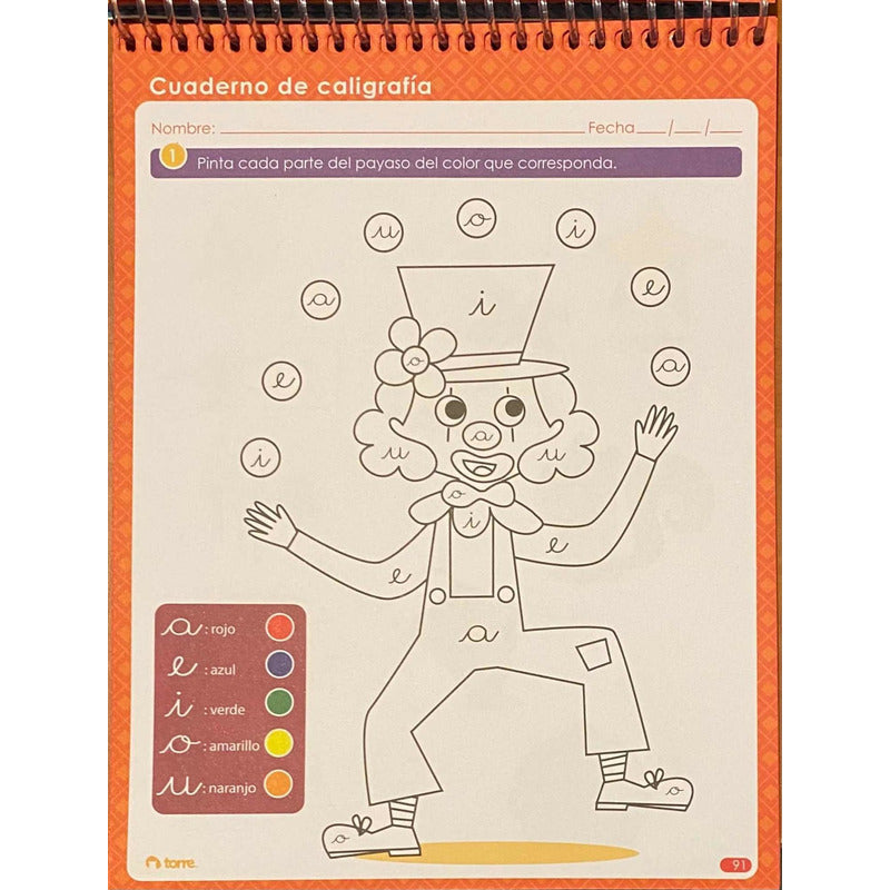 Caligrafia Horizontal Kinder / Torre De Palabras