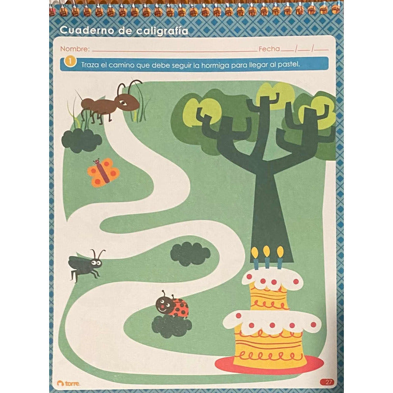 Caligrafia Horizontal Kinder / Torre De Palabras