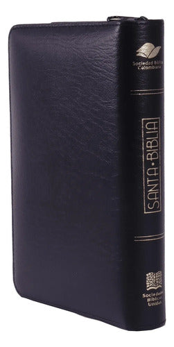 Santa Biblia Rvr 1960 Estuche Negro Canto Dorado Qr / Sbu