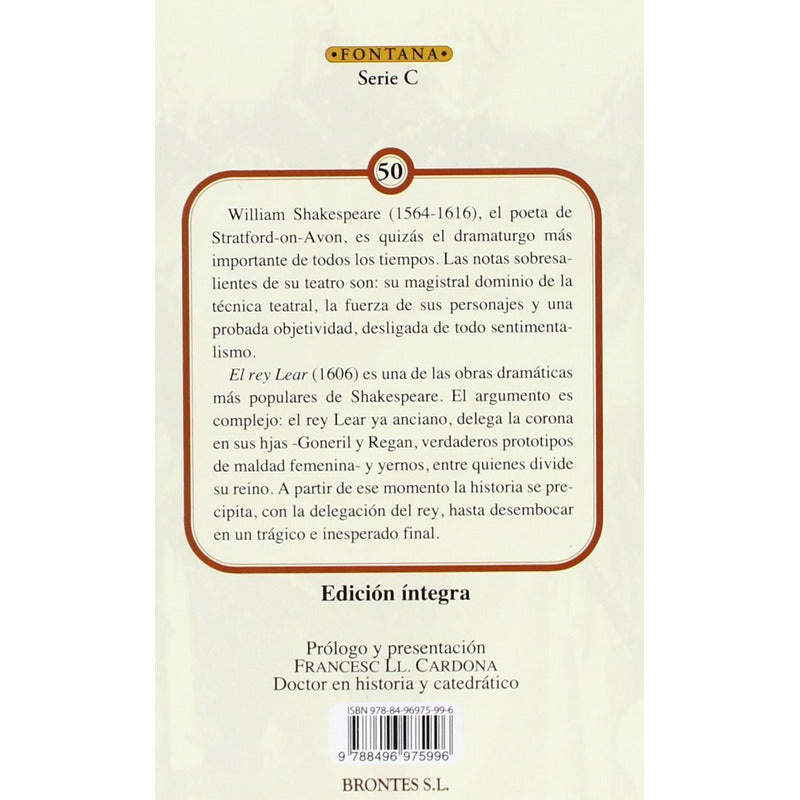 El Rey Lear / William Shakespeare