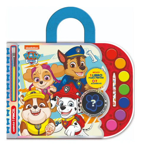 Set Paw Patrol Libro Para Pintar + Acuarelas / Nickelodeon