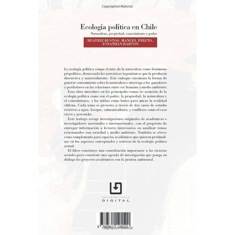Ecologia Politica En Chile / Bustos, Prieto Y Barton