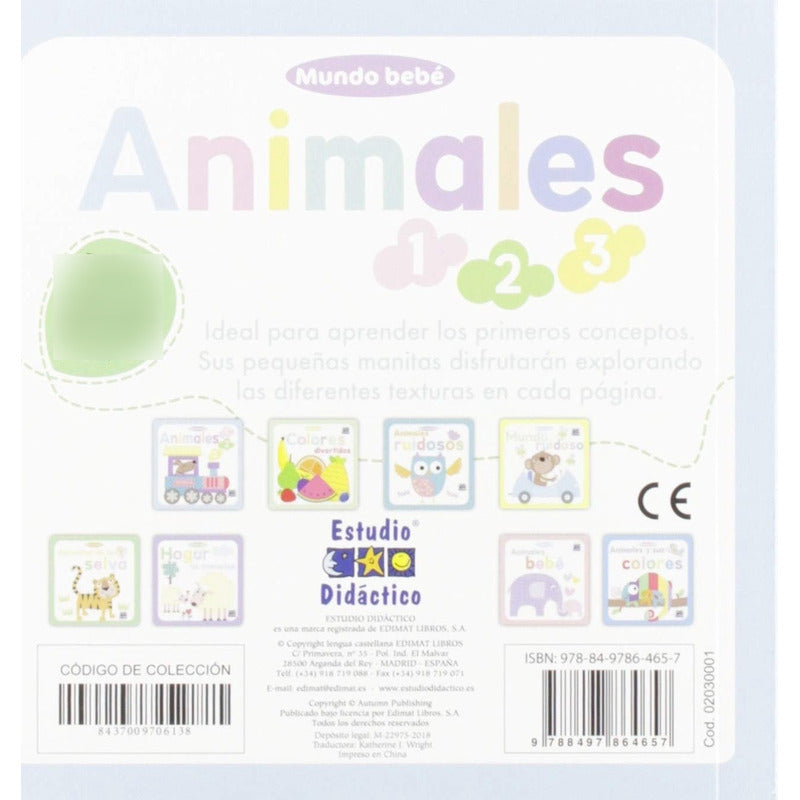Animales 1 2 3 (tapa Dura) / Mundo Bebé