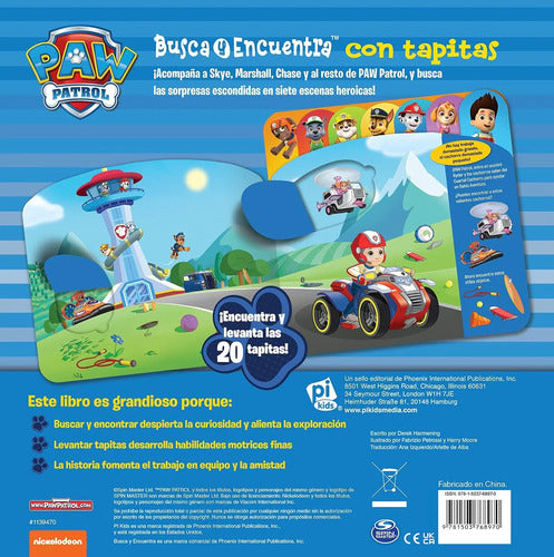 Paw Patrol Busca Y Encuentra Con Tapitas / Nickelodeon