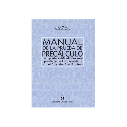 Manual De La Prueba De Precalculo / Neva Milicic