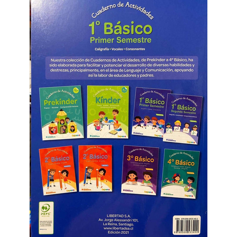 Cuaderno De Actividades Horizontal 1 Basico 1er Sem Sopena